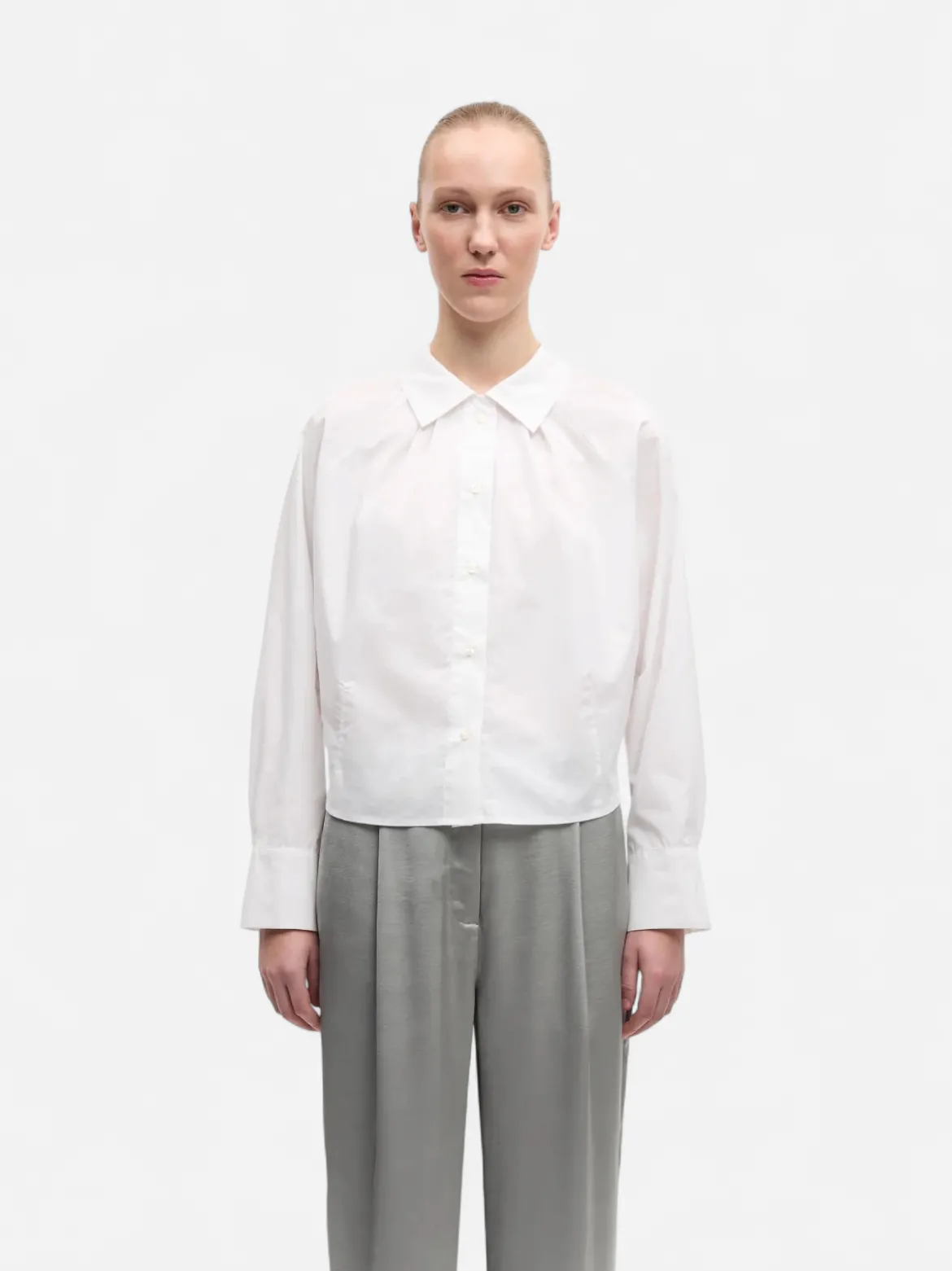 Samsoe and Samsoe naisten paitapusero, SAKYA SHIRT 15756 Valkoinen