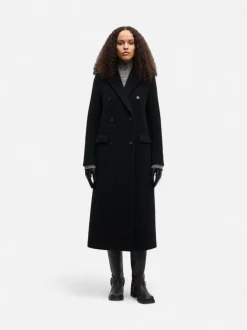 Samsoe Samsoe naisten villakangastakki Falcon Coat, musta