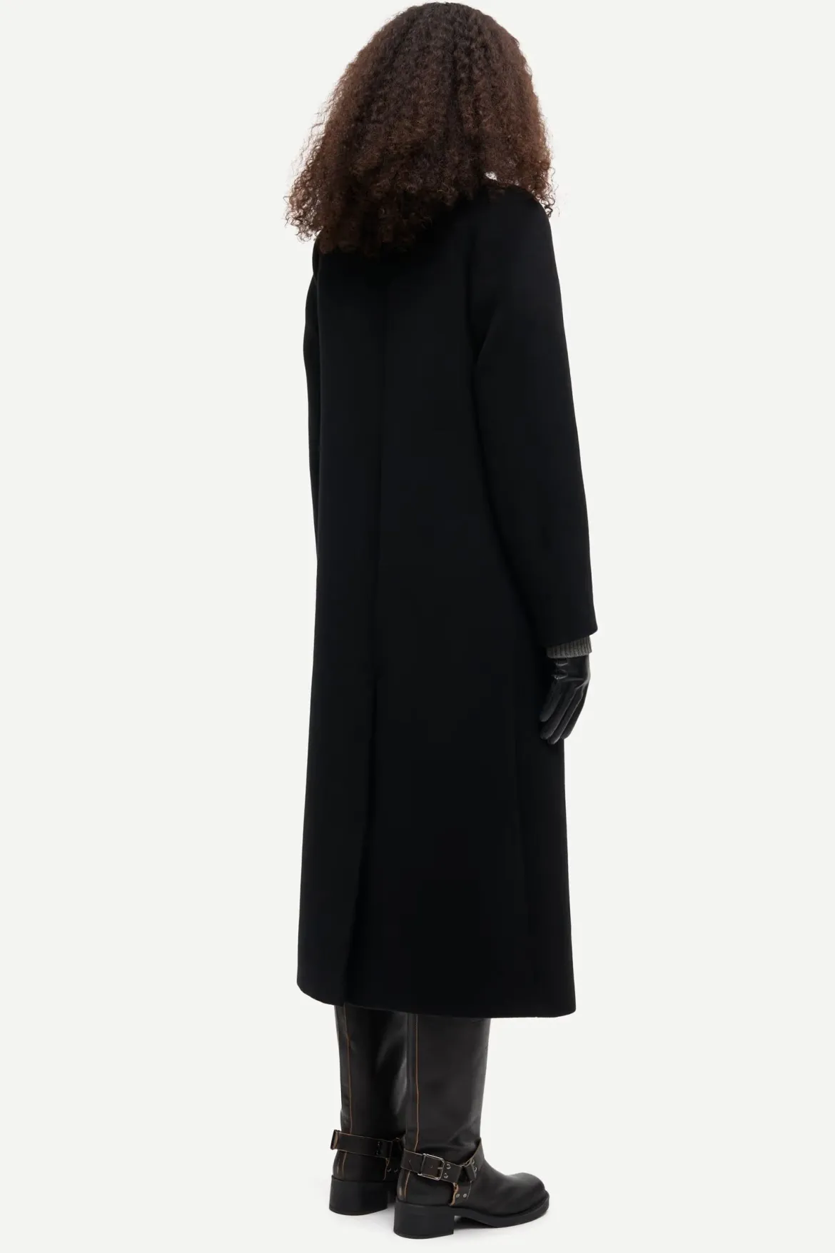 Samsoe Samsoe naisten villakangastakki Falcon Coat, musta