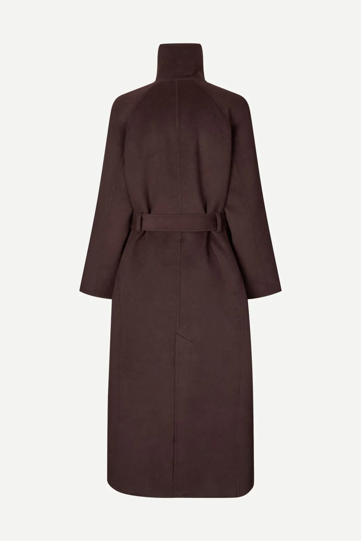 Samsoe Samsoe naisten villakangastakki Sahanne Coat, tummanruskea