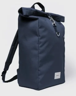 Sandqvist reppu Ground Rolltop Backpack 16'', tummansininen