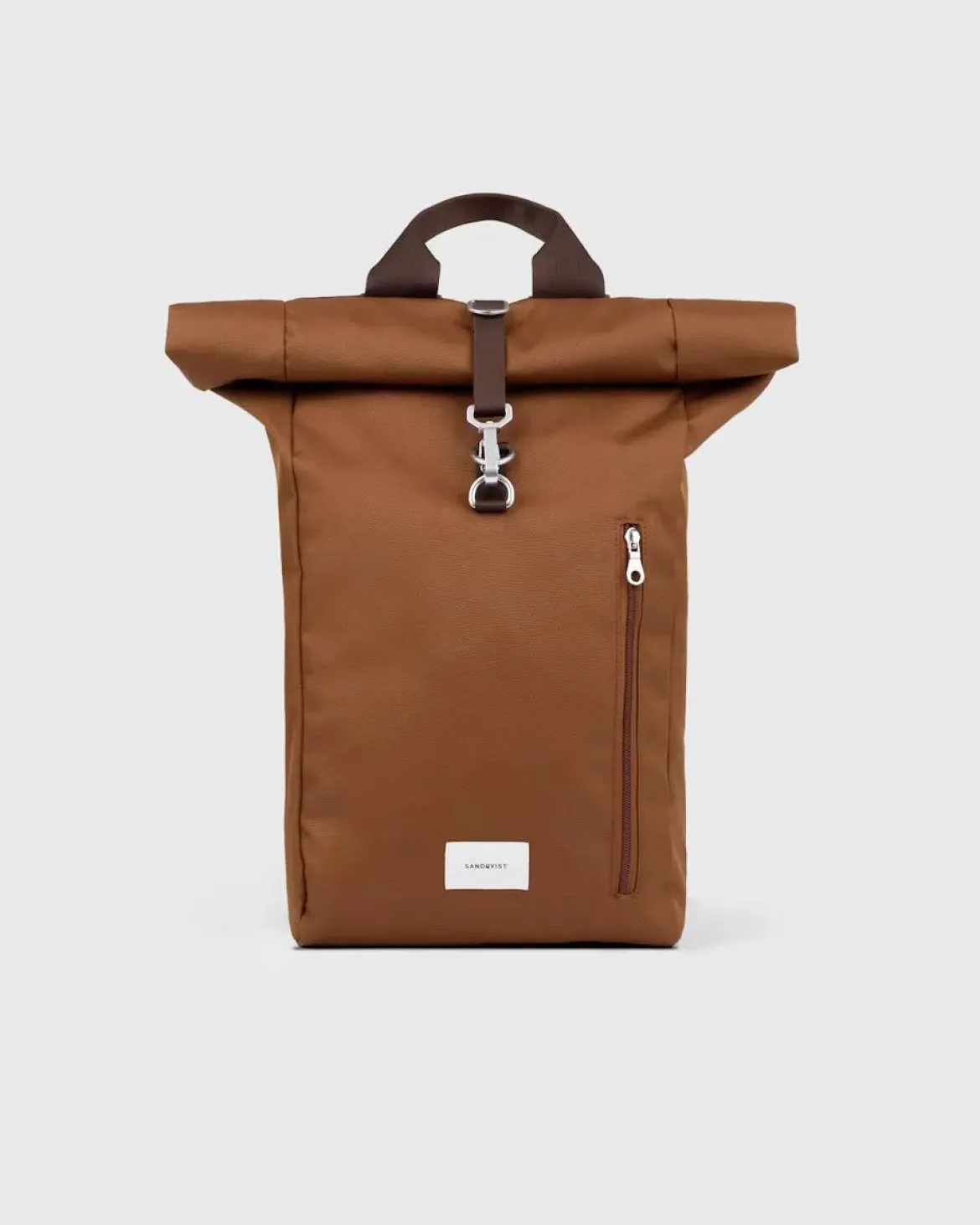 Sandqvist unisex reppu GROUND Rolltop Backpack L, konjakinruskea