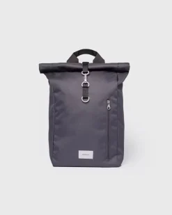 Sandqvist unisex reppu GROUND Rolltop Backpack L, tummanharmaa