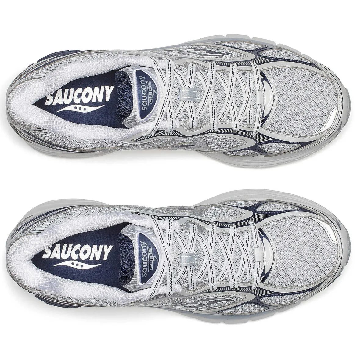 Saucony miesten lenkkarit Guide 7, valkopohjainen kuosi