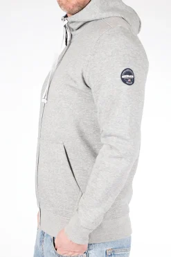 Sebago miesten huppari K Authentic Logo Zip Hood, vaaleanharmaa melee