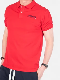Sebago miesten pikeepaita K Authentic Logo Pique, punainen