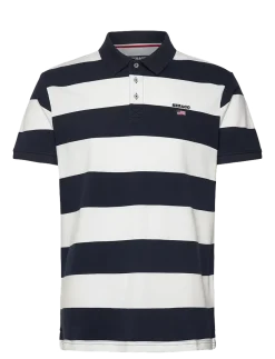 Sebago miesten pikeepaita Mick Block Stripe Pique Nos, raidallinen sininen