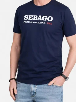 Sebago miesten T-paita Authentic Logo Tee, tummansininen