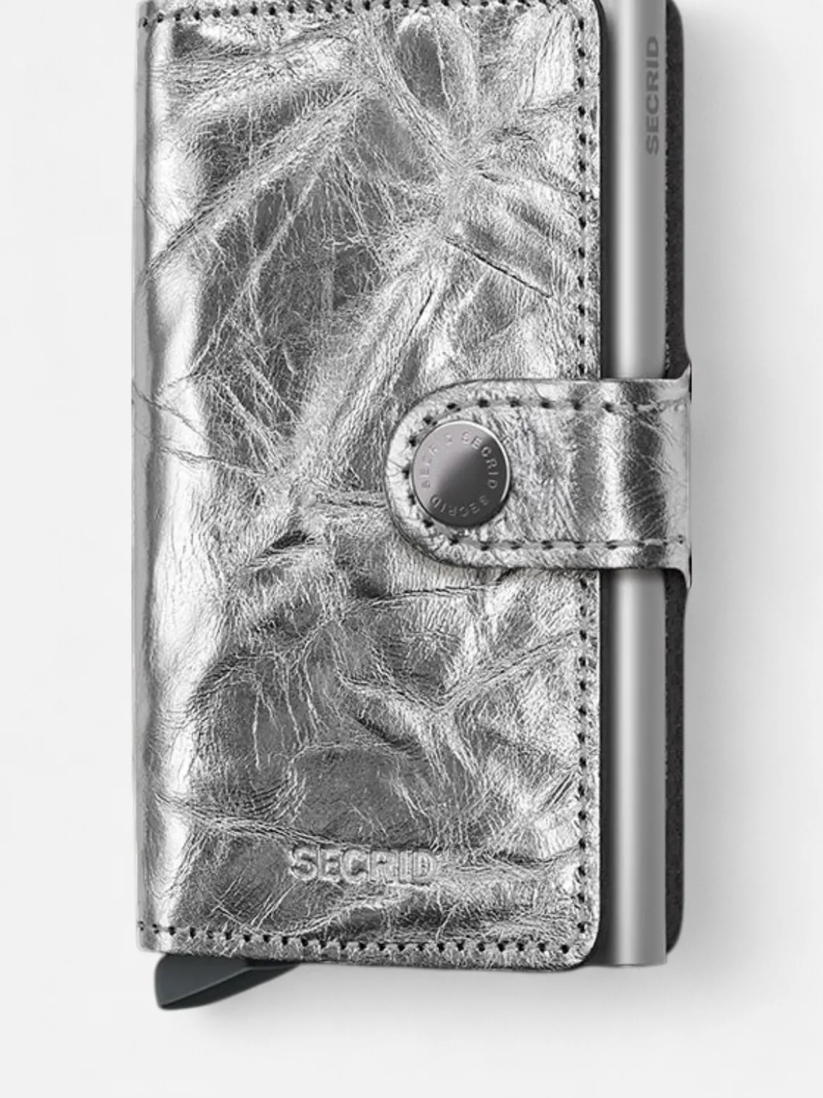 SECRID korttikotelo, MINIWALLET CRUNCH SILVER Hopeanharmaa