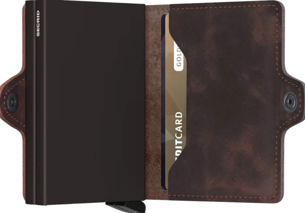 Secrid korttikotelo Twinwallet, tummanruskea