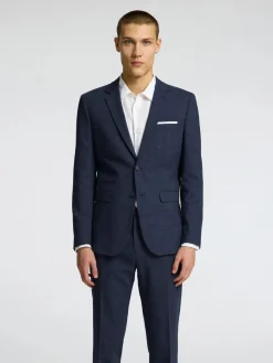 Selected bleiseri, OASIS LINEN Dark Navy