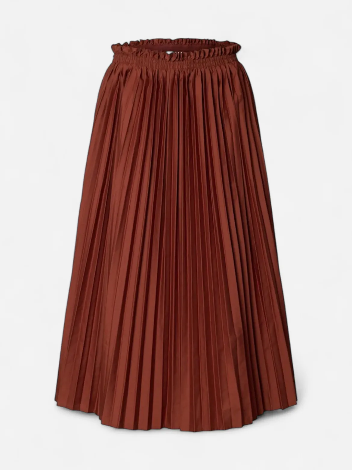 Selected Femme hame Slfsophia Hw Midi Plisse Skirt B, Cherry Mahogany
