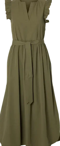 Selected Femme mekko Blair Ida Regular Sl Long Dress Noos, Deep Lichen Green