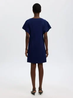 Selected Femme mekko Slfcalli SS Short Dress, Ocean Cavern