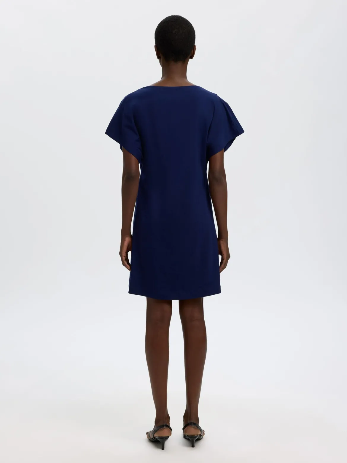 Selected Femme mekko Slfcalli SS Short Dress, Ocean Cavern