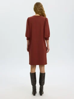 Selected Femme mekko SLFTenny, Cherry Mahogany