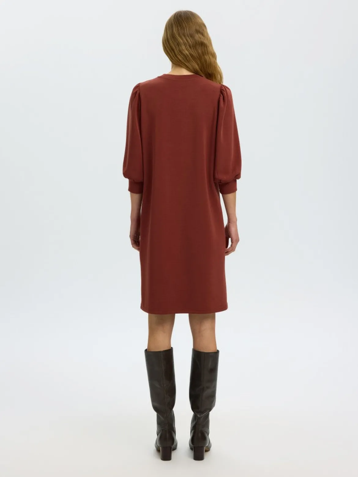 Selected Femme mekko SLFTenny, Cherry Mahogany