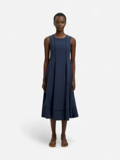 Selected Femme mekko Viscose Midi Dress, Dark Sapphire
