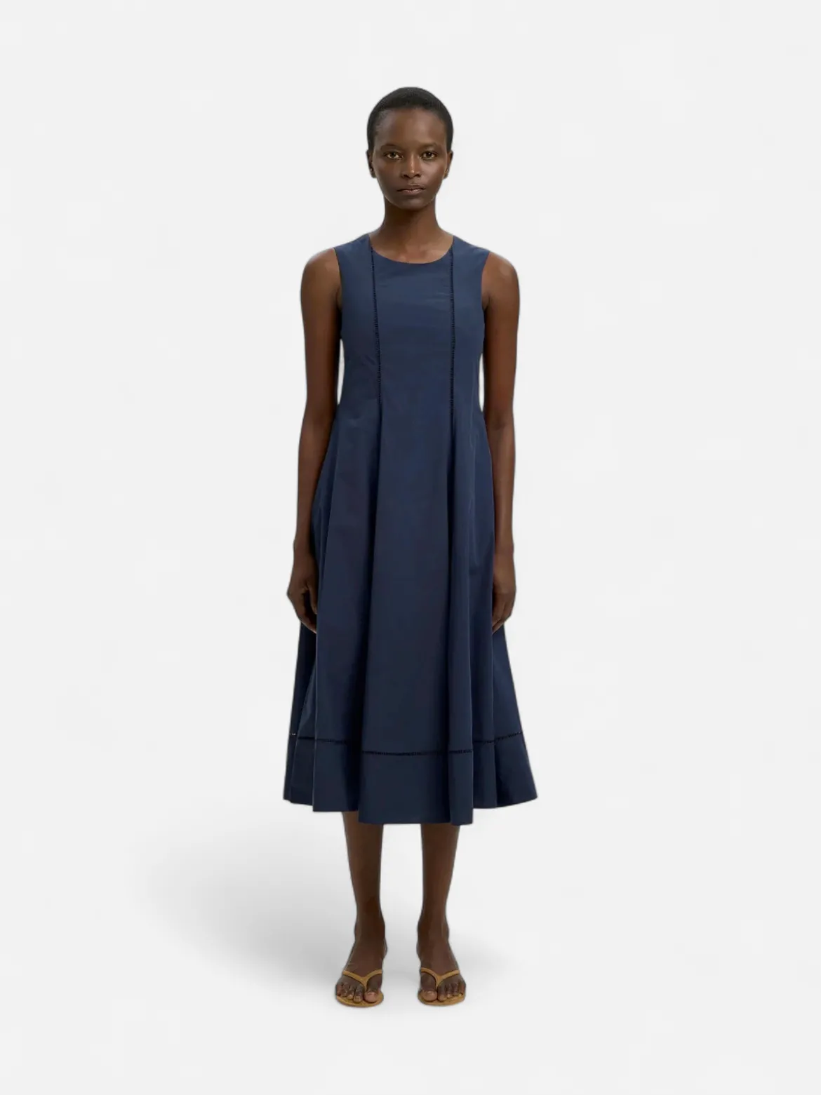 Selected Femme mekko Viscose Midi Dress, Dark Sapphire