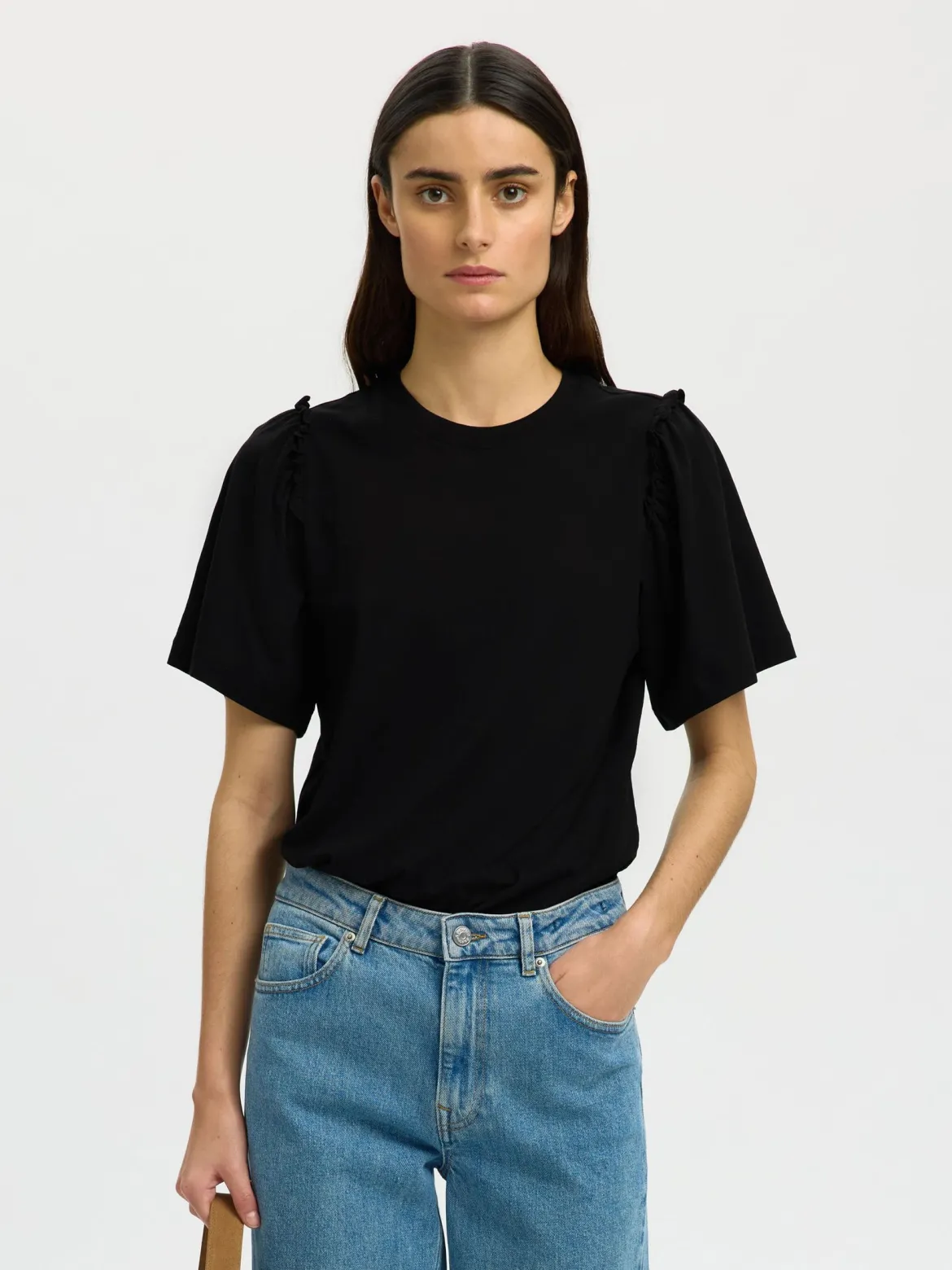 Selected Femme naiset T-paita Penelope, musta