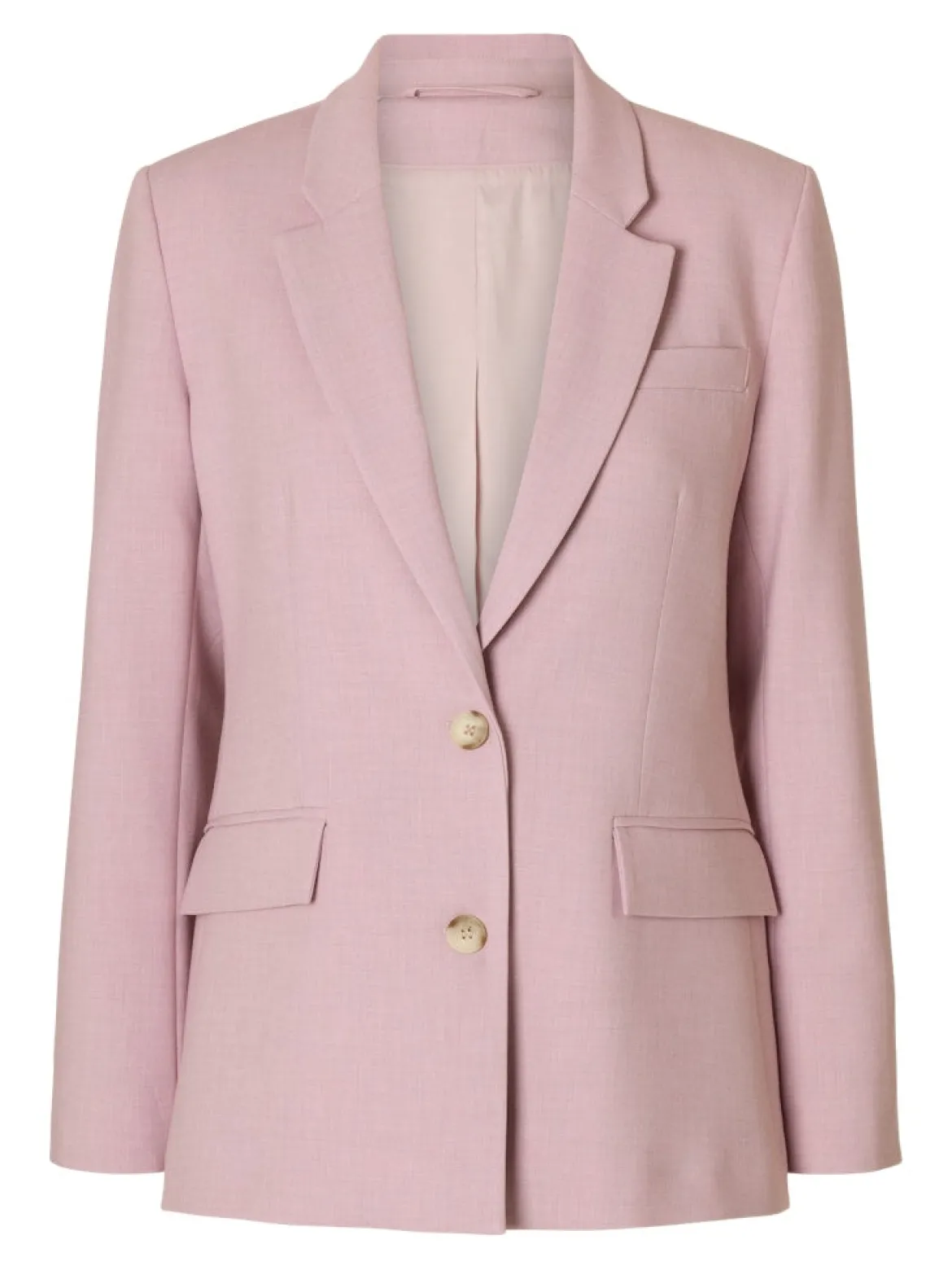 Selected Femme Naisten Bleiseri, AD-SLFRITA LS CLASSIC BLAZER MEL NOOS Vaaleanpunainen
