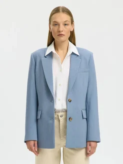 Selected Femme naisten bleiseri SlfRita Classic Blazer, Dusty Blue Melange