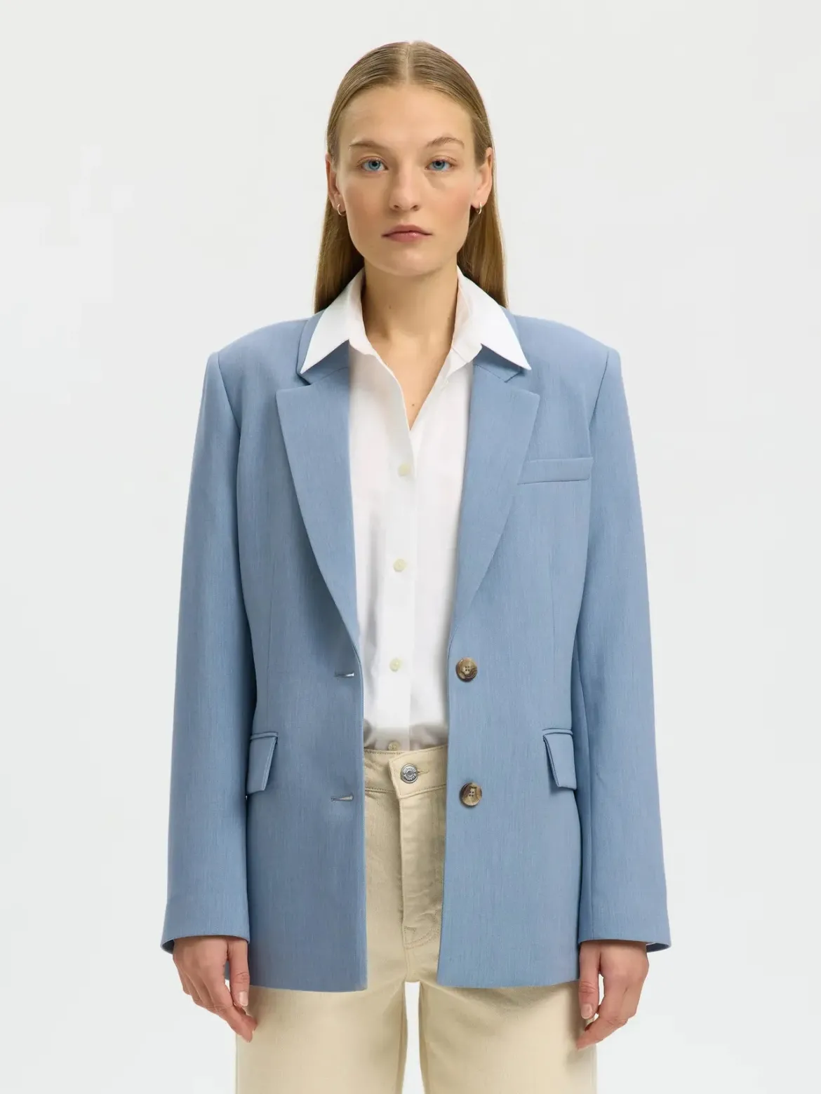 Selected Femme naisten bleiseri SlfRita Classic Blazer, Dusty Blue Melange