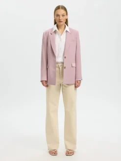 Selected Femme naisten bleiseri AD-SLFRITA LS CLASSIC, Bleached Mauve Melan