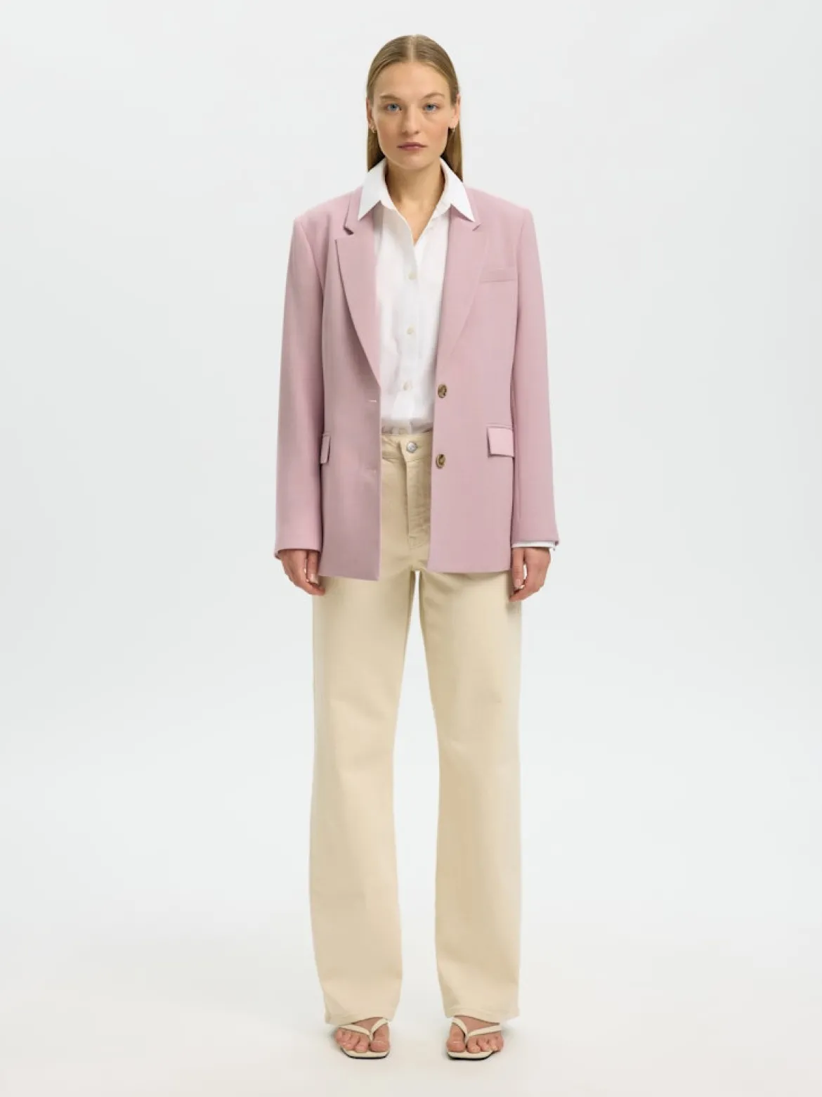 Selected Femme naisten bleiseri AD-SLFRITA LS CLASSIC, Bleached Mauve Melan