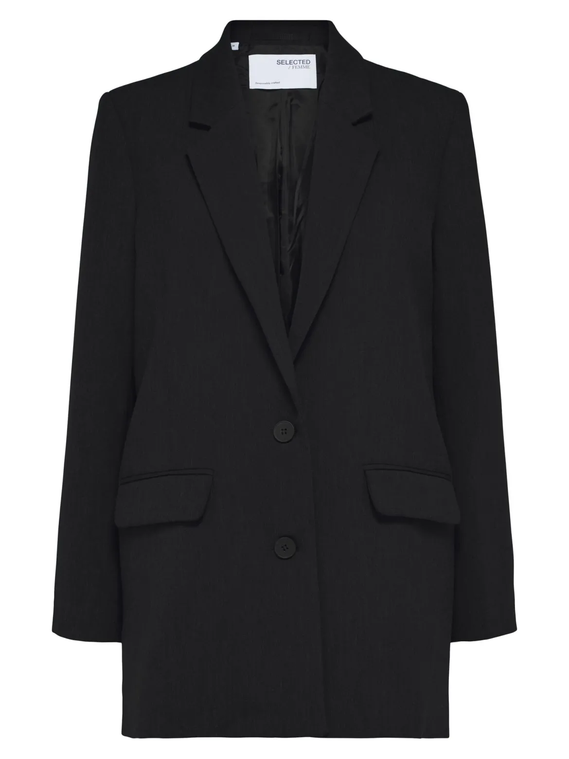 Selected Femme naisten bleiseri SLWRITA LS Relaxed Blazer, musta