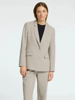 Selected Femme Naisten Bleiseri, AD-SLFRITA LS CLASSIC BLAZER MEL NOOS Island Fossil Melange