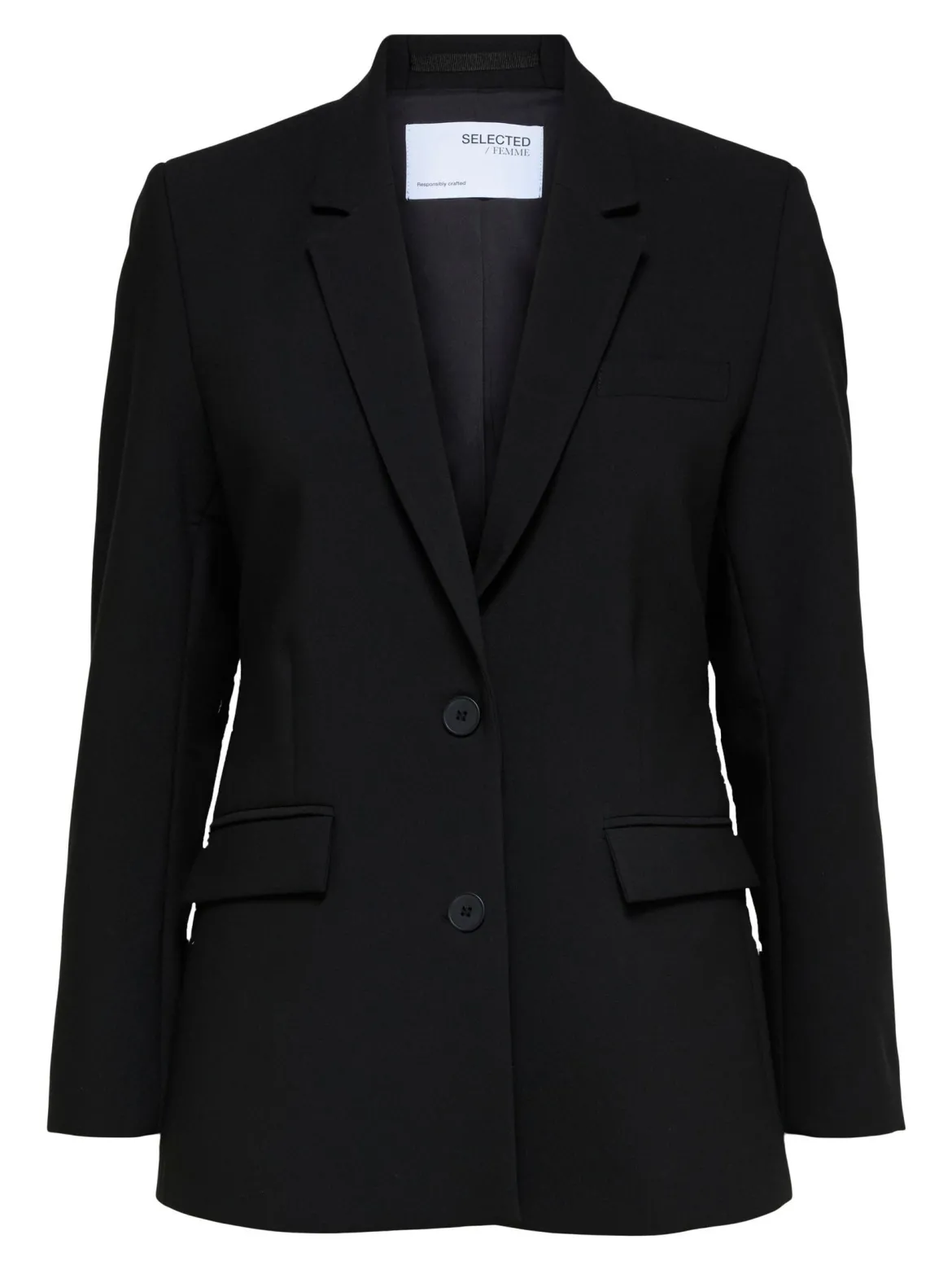 Selected Femme naisten bleiseri Classic Single-Breasted Blazer, musta