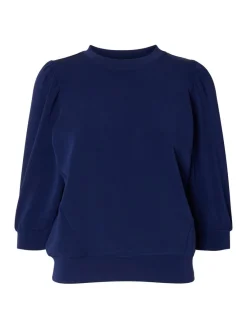 Selected Femme naisten collegepaita Tenny 3/4 Sweat Top, Ocean Cavern