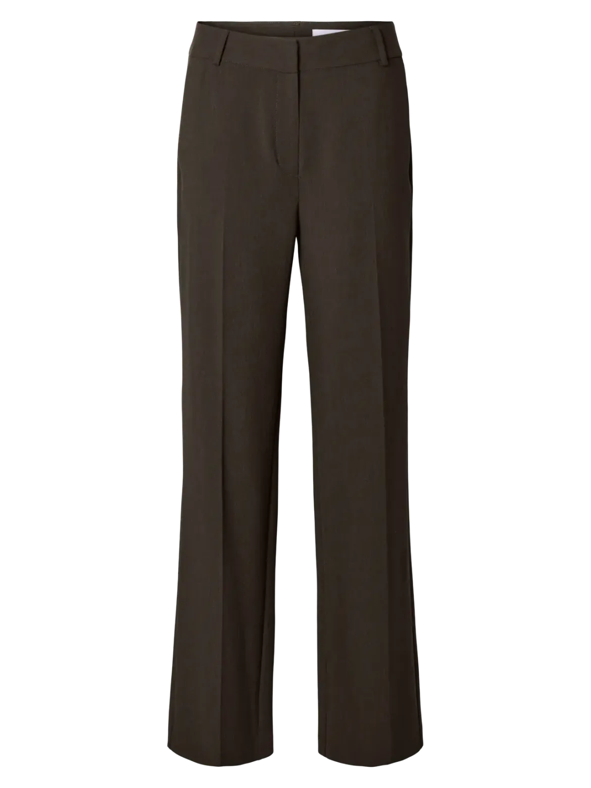 Selected Femme naisten housut SLFRITA MW WIDE PANT MEL NOOS, Delicioso melange