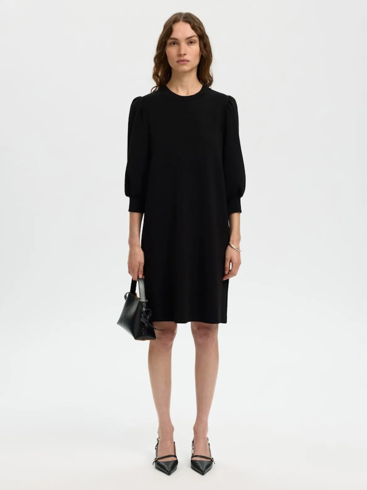 Selected Femme naisten mekko, SLFTenny Sweat Dress, Musta