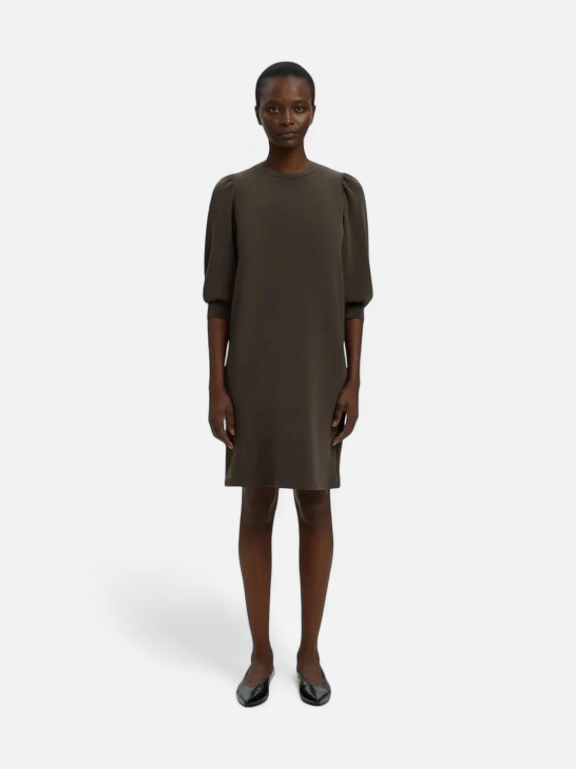 Selected Femme naisten mekko SLFTENNY 3/4 SHORT SWEAT DRESS NOOS, Delicioso
