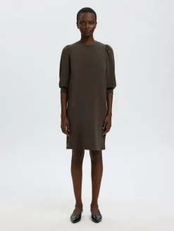 Selected Femme naisten mekko SLFTENNY 3/4 SHORT SWEAT DRESS NOOS, Delicioso