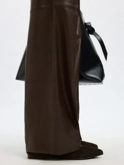Selected Femme naisten nahkahousut, SLFBODA HW LEATHER PANT Delicioso