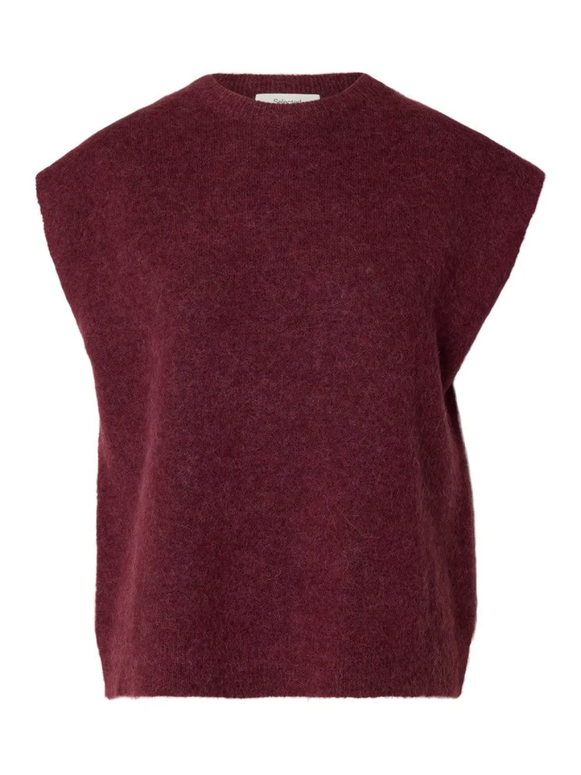 Selected Femme naisten neuleliivi Lulu Sl Knit Vest, Tawny Port Melange