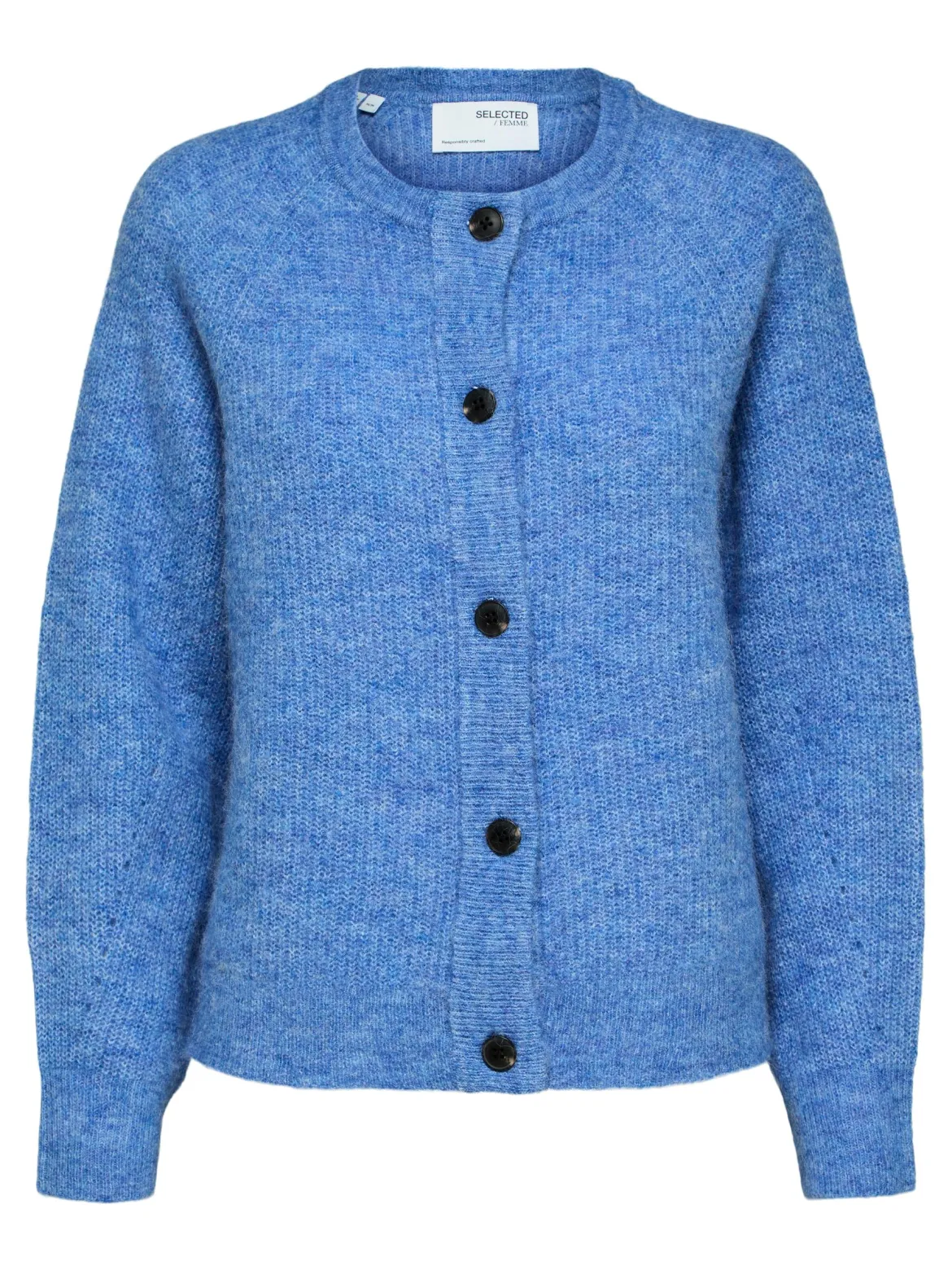 Selected Femme, Naisten Neuletakki, Lulu LS Knit Short Cardigan Sininen