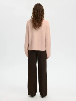 Selected Femme naisten neuletakki SLFLULU NEW LS KNIT CARDIGAN, Pale Dogwood Melange