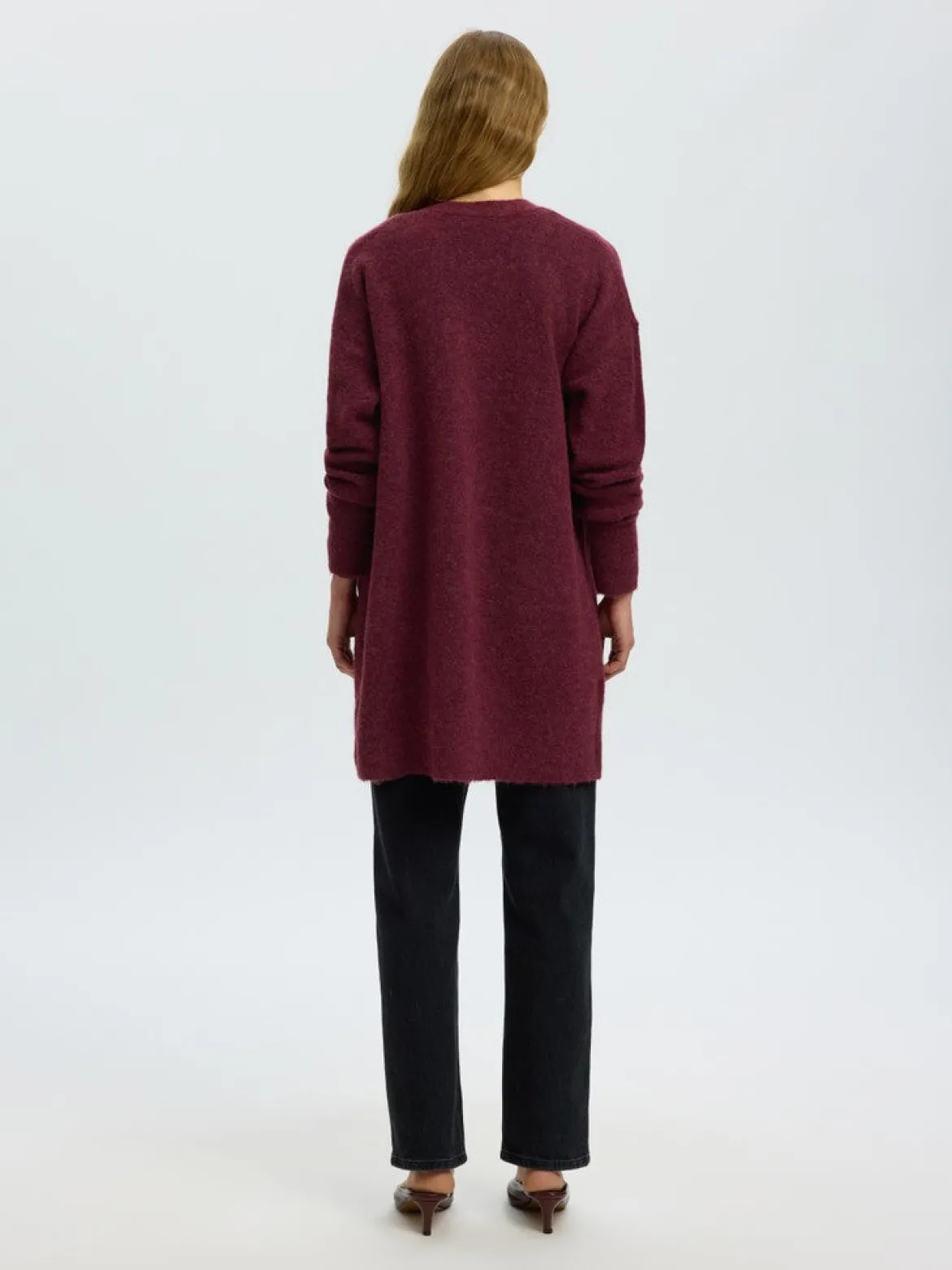 Selected Femme naisten neuletakki Lulu, Tawny Port