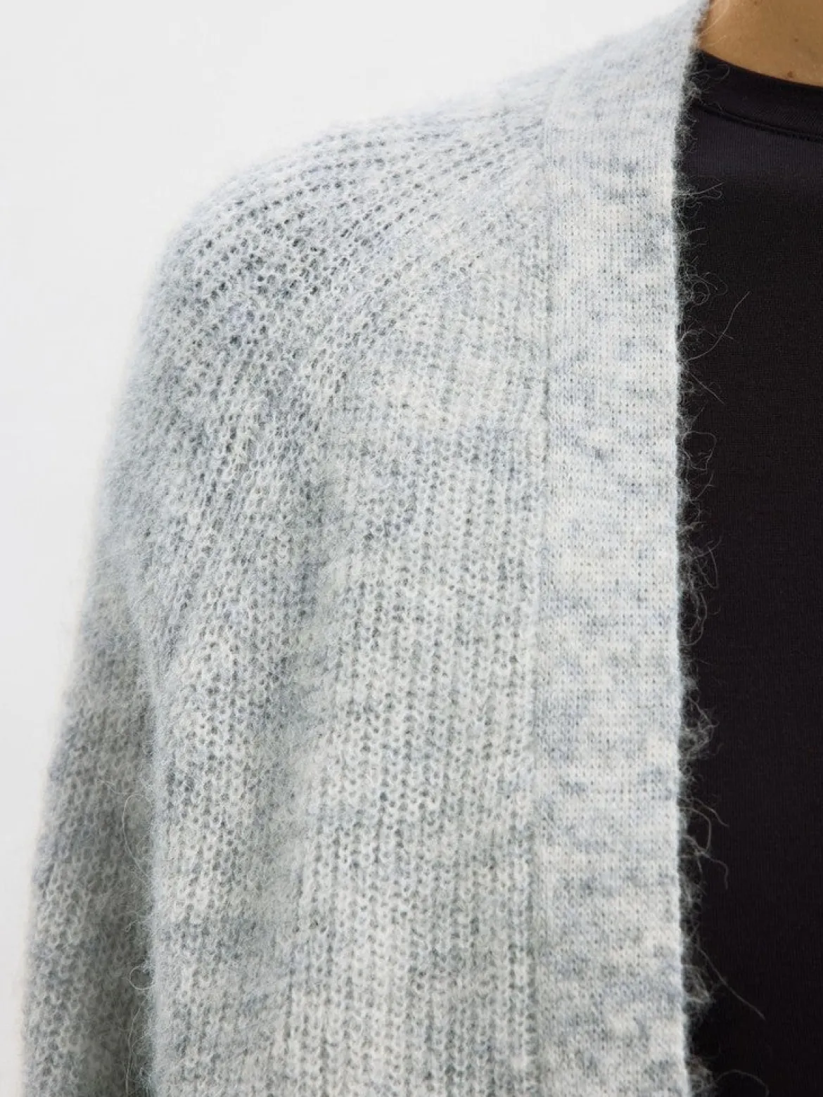 Selected Femme naisten neuletakki Lulu New Ls Knit Long Cardigan, Light Grey Melange