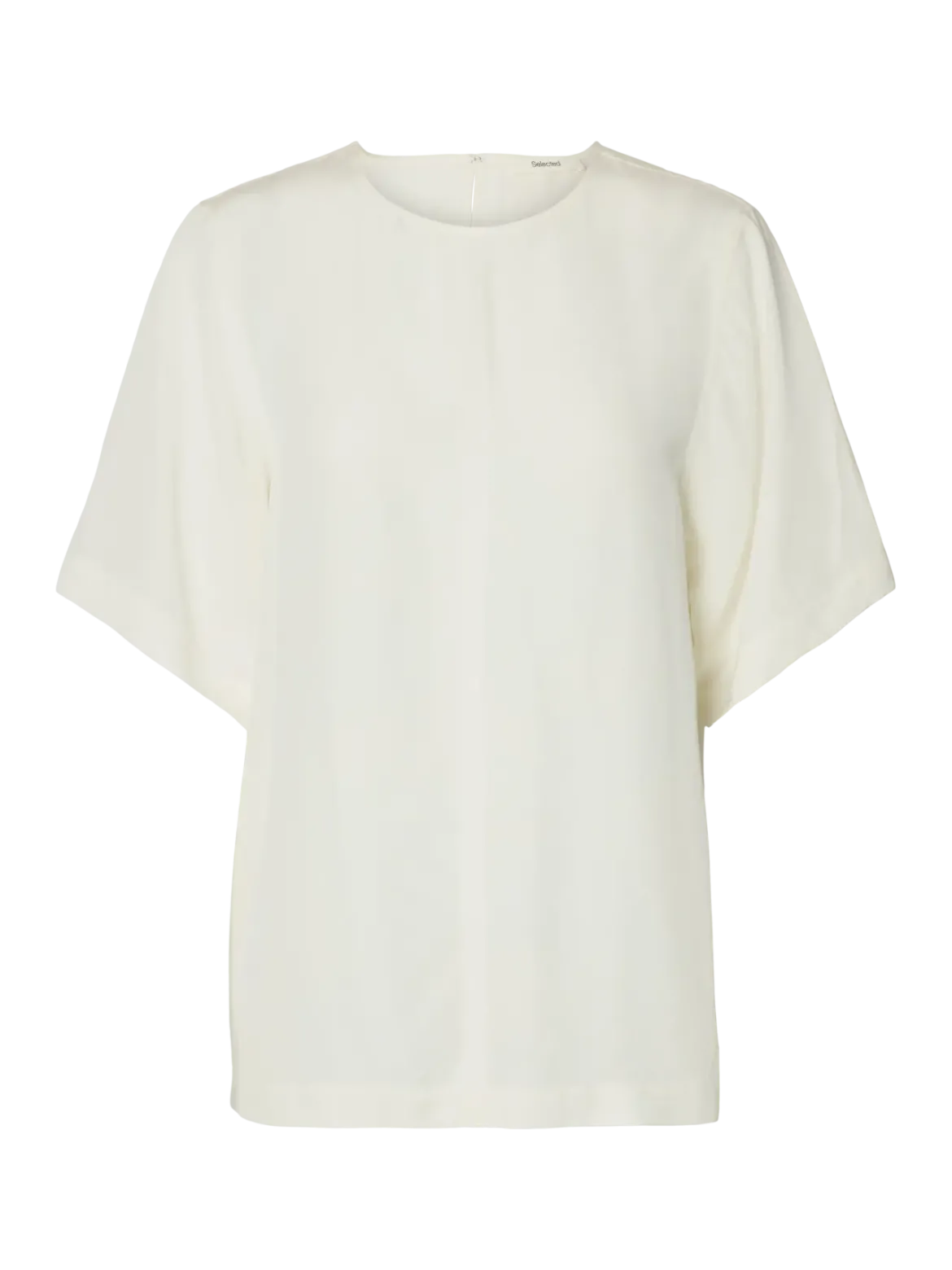 Selected Femme naisten paita SLFAMIRA SS O-Neck Top, valkoinen