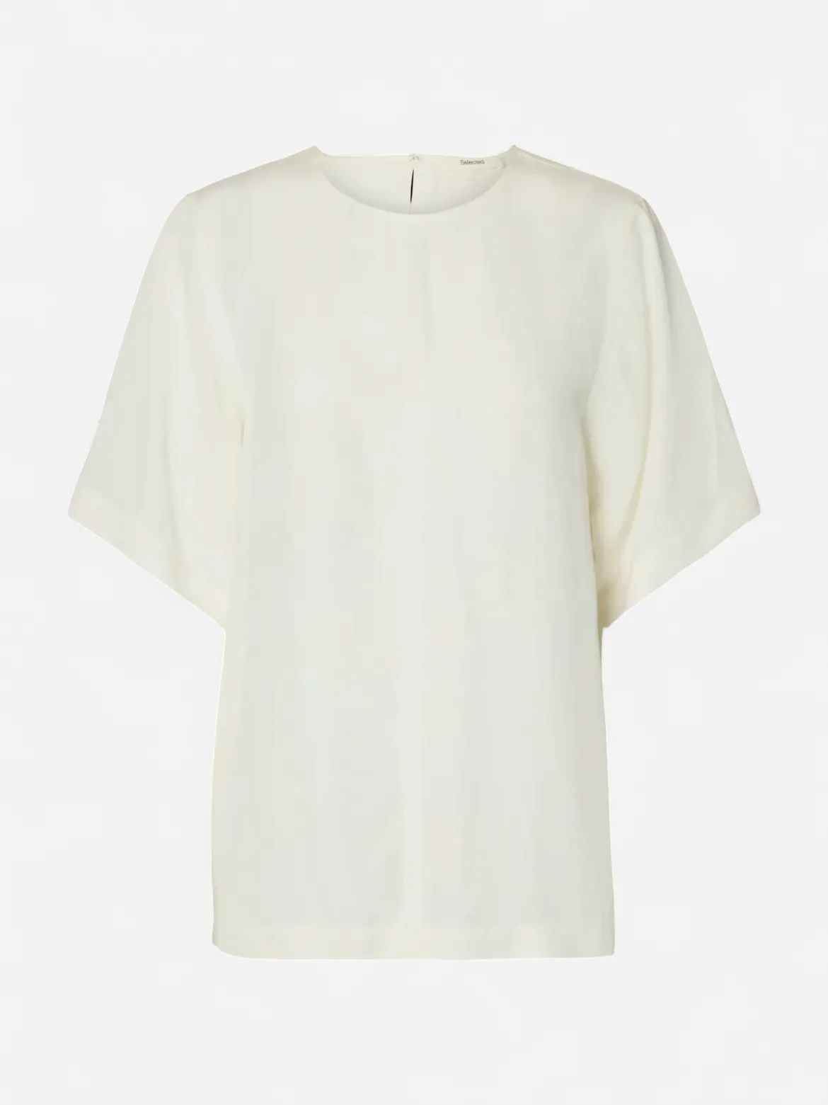 Selected Femme naisten paita SLFAMIRA SS O-Neck Top, valkoinen