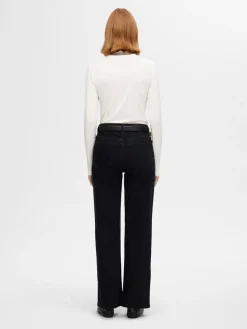 Selected Femme Naisten Paita, SLFMANJA LS HIGH NECK NOOS Snow White