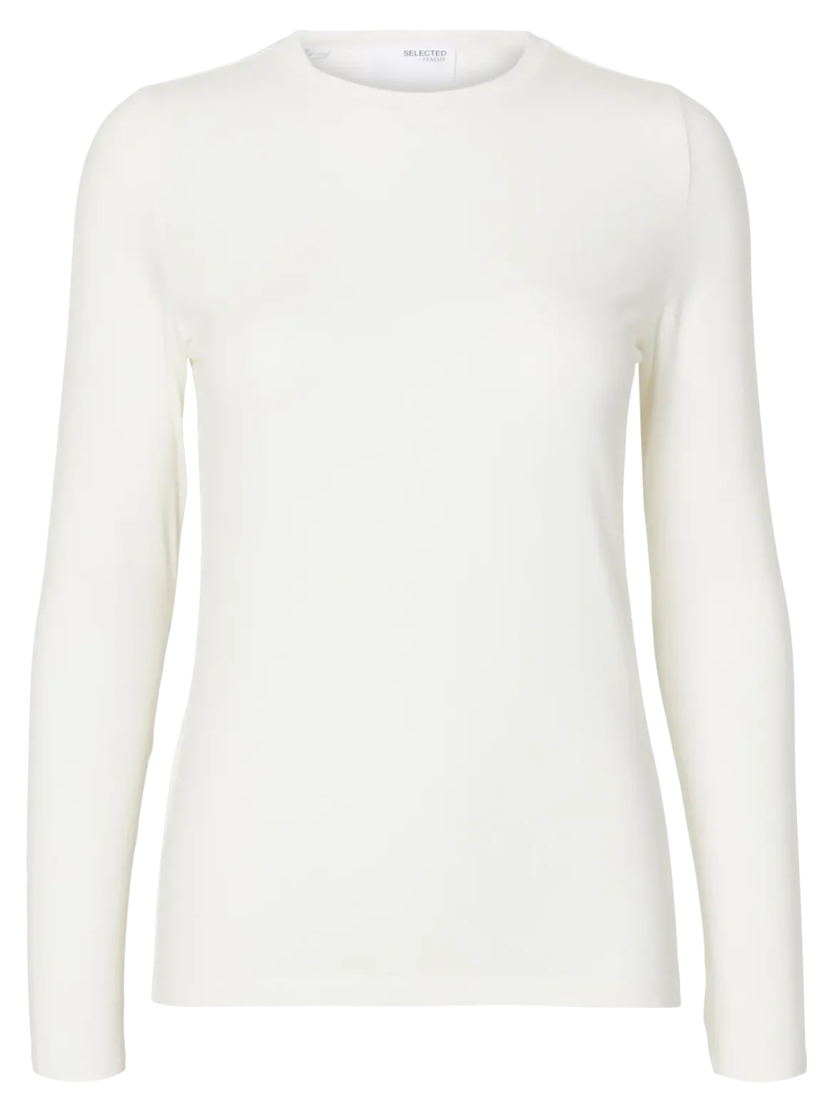 Selected Femme naisten paita SLFMANJA LS O-NECK NOOS, Snow White
