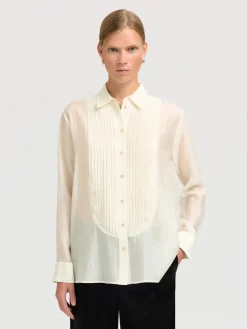 Selected Femme naisten paitapusero SLFIRIS RELAXED LS SHIRT B, Angora