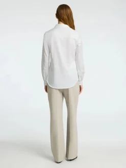 Selected Femme naisten paitapusero, SLFROMIE LS FITTED SHIRT Bright White