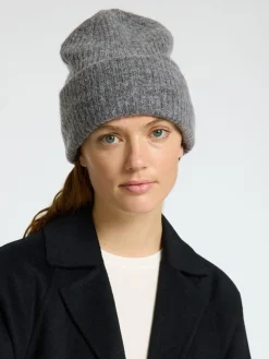 Selected Femme naisten pipo Slfmaline Knit Beanie, vaaleanharmaa